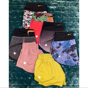 Lululemon Speed Up Shorts and Hotty Hot Shorts